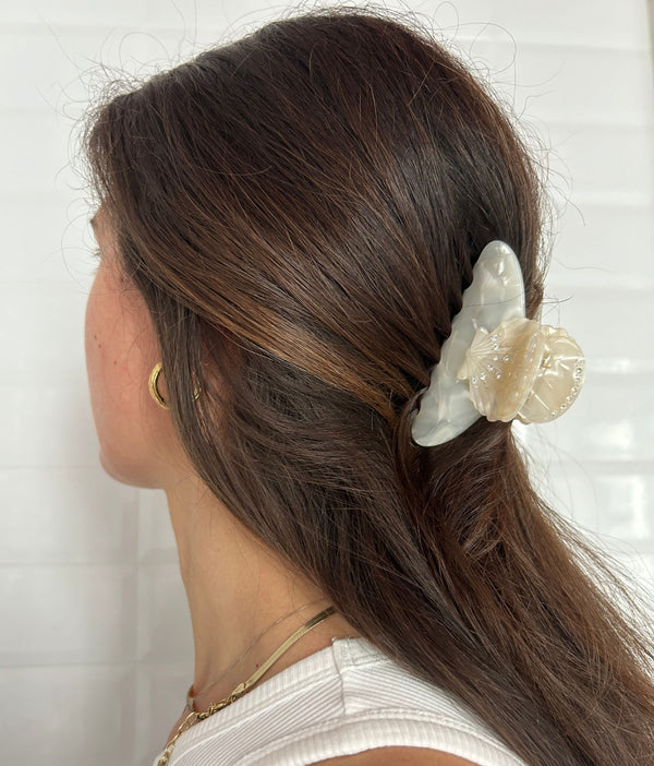 MOLLETTONE PER CAPELLI CONCHIGLIA - AVORIO
